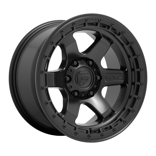 Fuel 1PC - Fuel 1PC D750 BLOCK 18X9 6X4.5 Matte Black With Black Ring|D75018908750