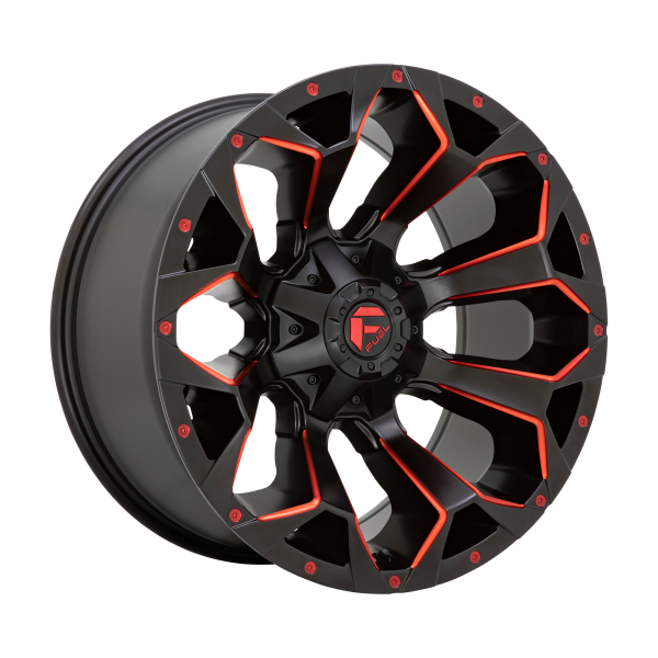 Fuel 1PC - Fuel 1PC D787 ASSAULT 18X9 6X135/5.5 Matte Black Red Milled|D78718909844