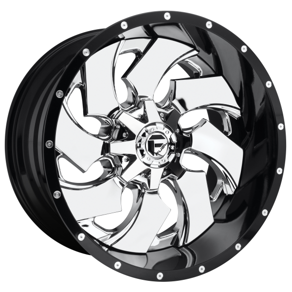 Fuel 2PC - Fuel 2PC D240 CLEAVER 20X10 8X170 Chrome Plated Gloss Black Lip|D24020001747