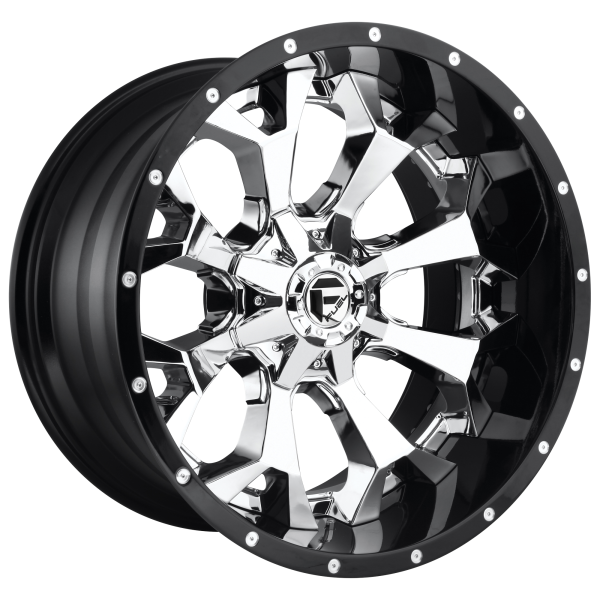 Fuel 2PC - Fuel 2PC D246 ASSAULT 20X10 8X180 Chrome Plated Gloss Black Lip|D24620001847