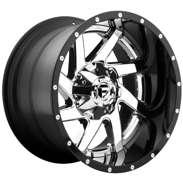 Fuel 2PC - Fuel 2PC D263 RENEGADE 22X10 8X6.5 Chrome Plated Gloss Black Lip|D26322008257