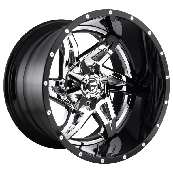Fuel 2PC - Fuel 2PC D272 ROCKER 20X12 8X6.5 Chrome Plated Gloss Black Lip|D27220208247