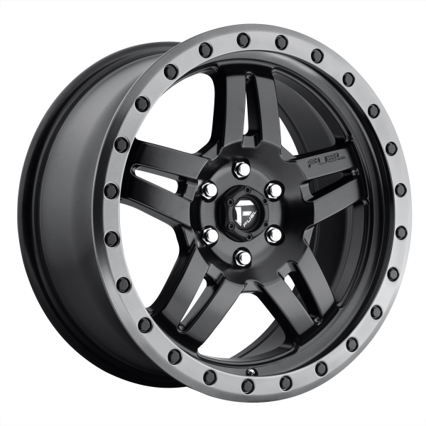 Fuel UTV - Fuel UTV D557 ANZA 15X7 4X156 Matte Black Gun Metal Ring|D5571570A554
