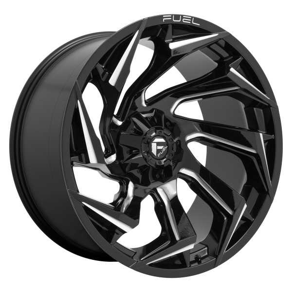 Fuel UTV - Fuel UTV D753 REACTION 20X7 4X156 Gloss Black Milled|D7532070A544