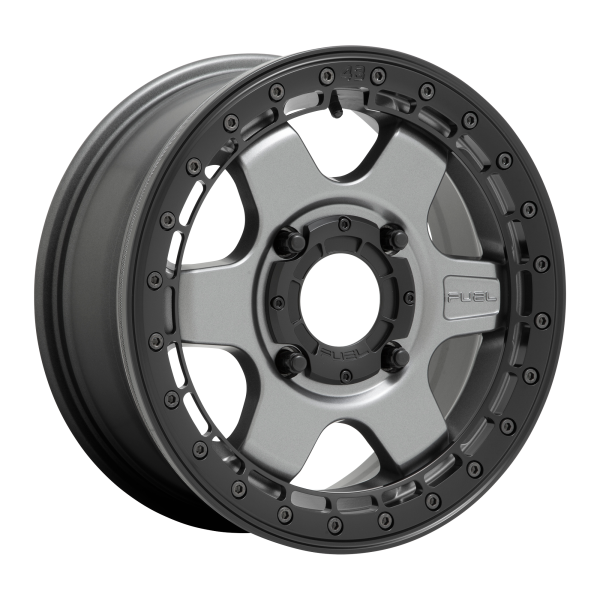 Fuel UTV - Fuel UTV D923 BLOCK BEADLOCK 15X6 4X156 Matte Gun Metal With Black Ring|D9231560A550