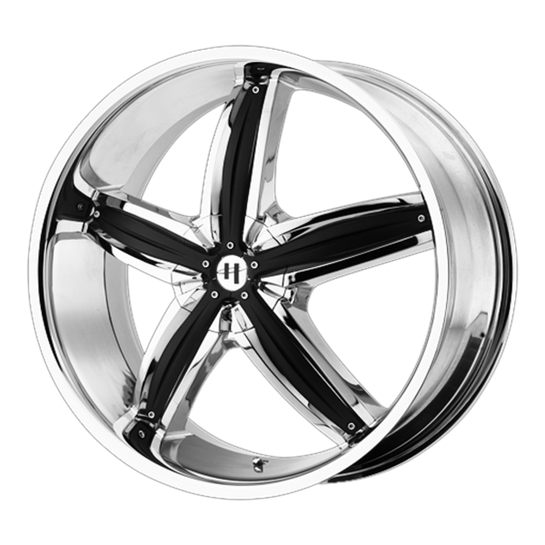 Helo - Helo HE844 20X8 5X4.25/4.5 Chrome Plated With Gloss Black Accents|HE84428001238