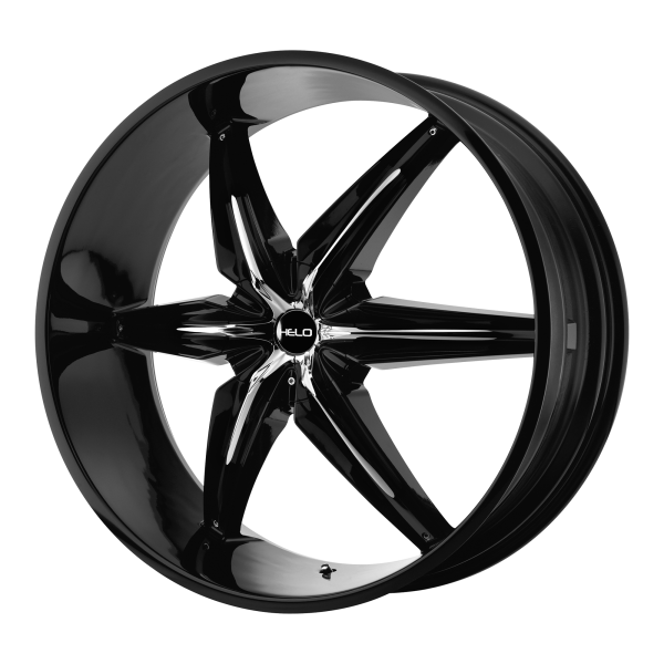 Helo - Helo HE866 24X9.5 5X115/120 Gloss Black With Removable Chrome Accents|HE86624920310