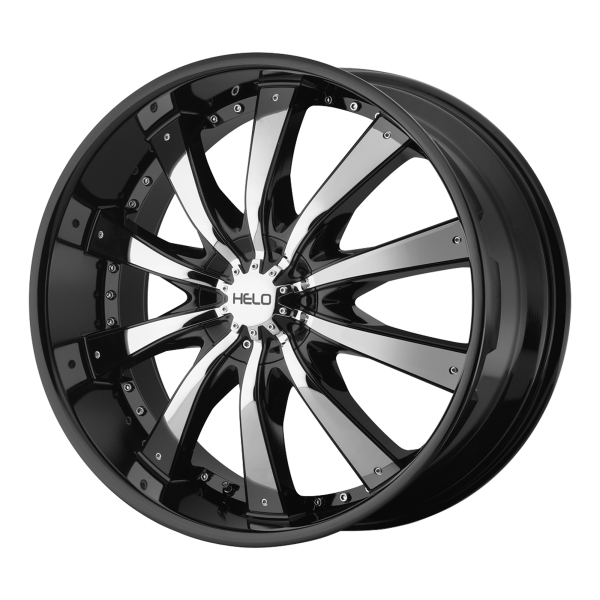 Helo - Helo HE875 20X8.5 6X135/5.5 Gloss Black With Removable Chrome  Accents|HE87528567338