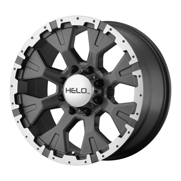 Helo - Helo HE878 18X9 8X170 Dark Silver With Machined Flange|HE87889087412N