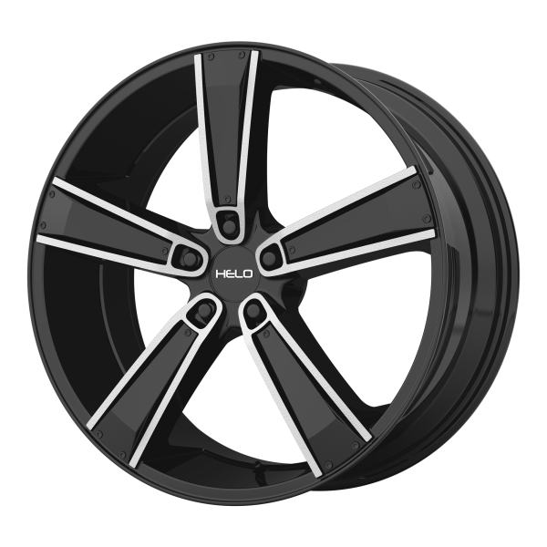 Helo - Helo HE899 17X7 5X4.5 Satin Black Machined With Gloss Black & Chrome Inserts|HE89977012538