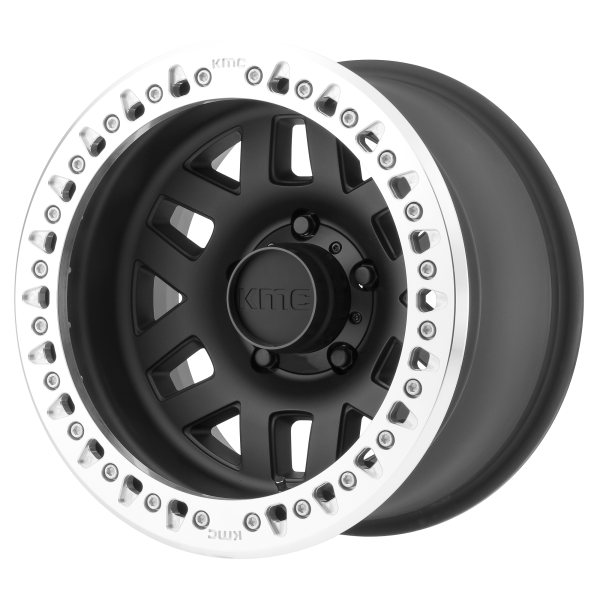 KMC - KMC KM229 MACHETE CRAWL BEADLOCK 17X9 6X5.5 Satin Black Machined Bead Ring|KM22979060738N