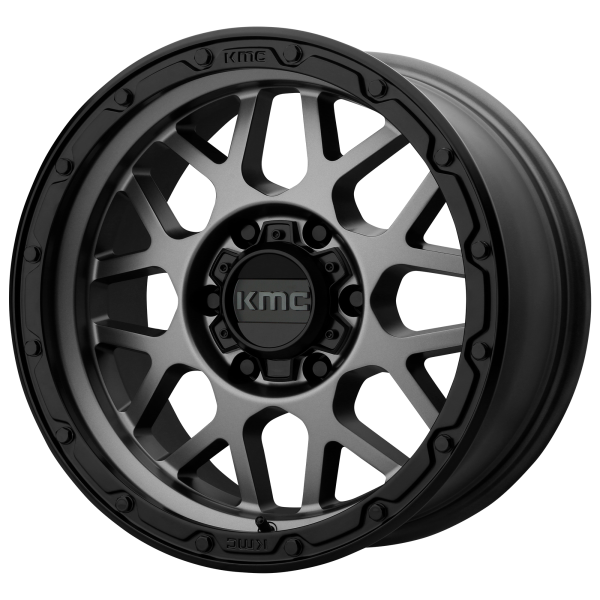 KMC - KMC KM535 GRENADE OFF-ROAD 17X8.5 5X5.0 Matte Gray Matte Black Lip|KM53578550400