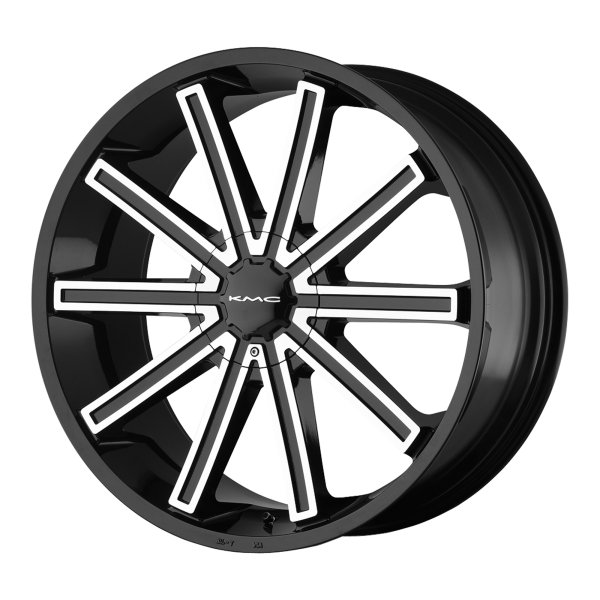 KMC - KMC KM681 NERVE 24X9 BLANK Gloss Black Machined|KM68124900315