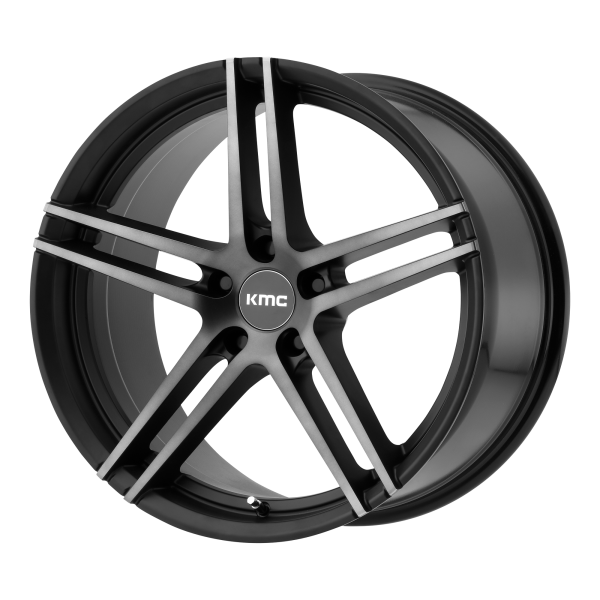 KMC - KMC KM703 MONOPHONIC 20X10 5X120 Satin Black Titanium Black Face|KM70321052535