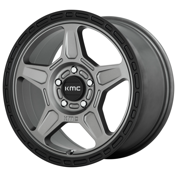 KMC - KMC KM721 ALPINE 15X7 5X100 Satin Gray With Black Lip|KM72157051415