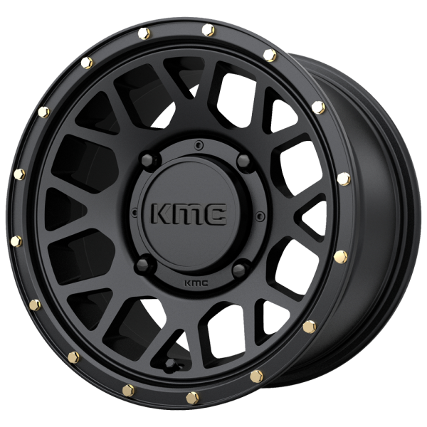 KMC Powersports - KMC Powersports KS135 GRENADE 15X6 4X137 Satin Black|KS13556048738