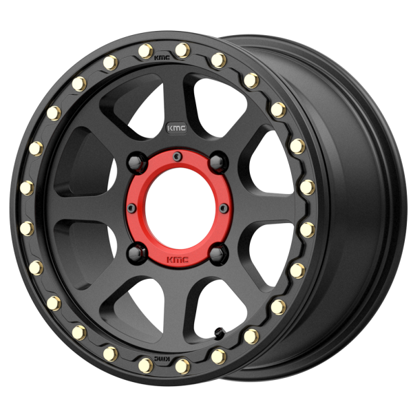 KMC Powersports - KMC Powersports KS234 ADDICT 2 BEADLOCK 14X7 4X137 Satin Black|KS23447048738