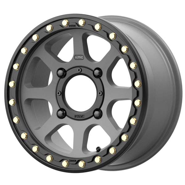 KMC Powersports - KMC Powersports KS234 ADDICT 2 BEADLOCK 14X7 4X156 Satin Gray|KS23447044438