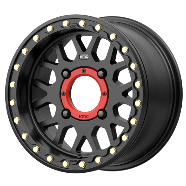 KMC Powersports - KMC Powersports KS235 GRENADE BEADLOCK 14X7 4X110 Satin Black|KS23547040710