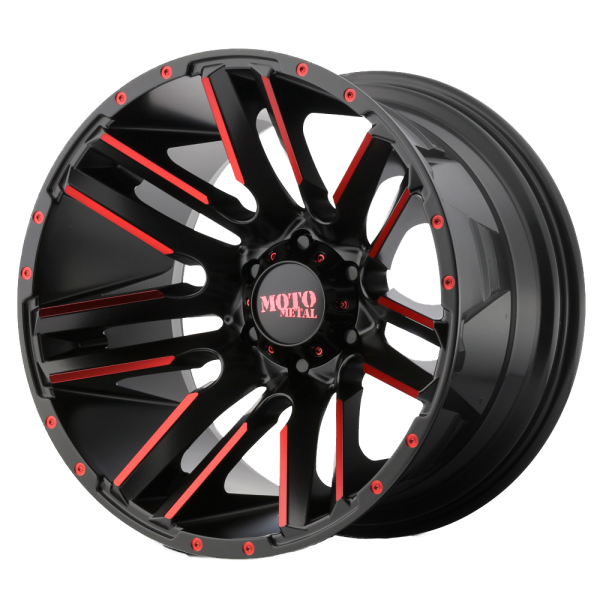 Moto Metal - Moto Metal MO978 RAZOR 20X12 6X135 Satin  Black Machined Red Tint|MO97821263544NRC