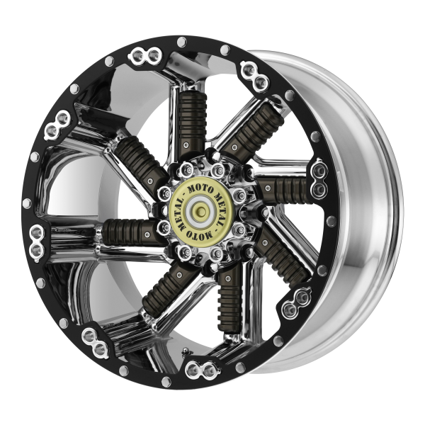 Moto Metal - Moto Metal MO979 BUCKSHOT 20X12 BLANK Chrome With Gun Metal Inserts|MO97921200244N