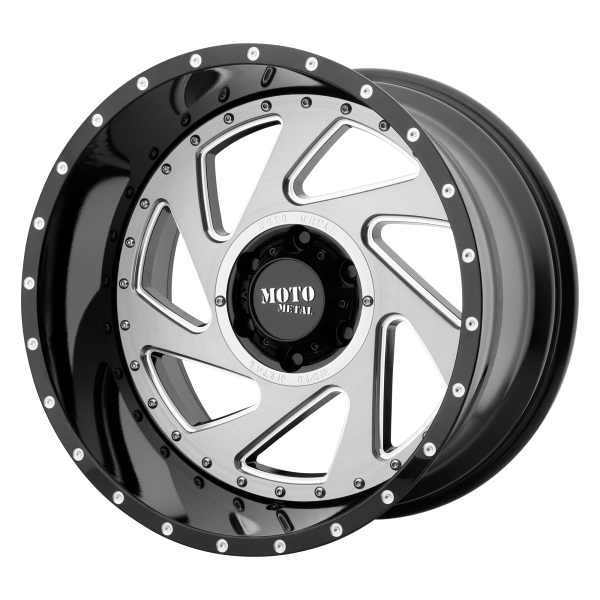 Moto Metal - Moto Metal MO989 CHANGE UP 20X12 8X180 Gloss Black Milled Brushed Inserts|MO98921288344N