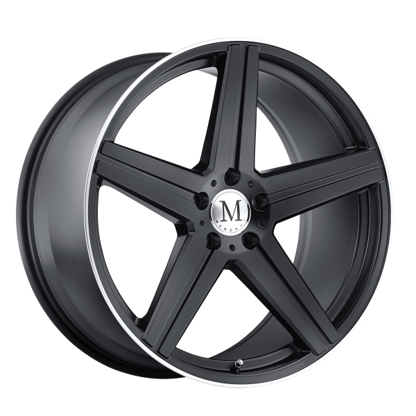 Mandrus - Mandrus ESTRELLA 20X10 5X112 Matte Black W/ Machined Lip|2010MAE255112M66