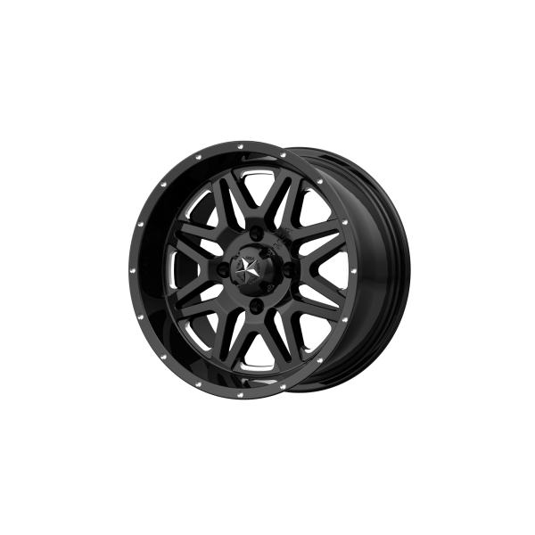 MSA Offroad Wheels - MSA Offroad Wheels M26 VIBE 18X7 4X156 Milled Gloss Black|M26-08756M