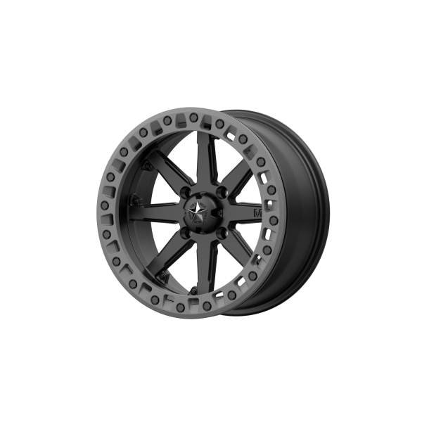 MSA Offroad Wheels - MSA Offroad Wheels M31 LOK2 BEADLOCK 18X7 4X110 Satin Black Matte Gray Ring|M31-08710