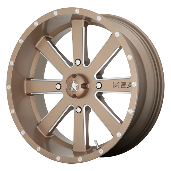 MSA Offroad Wheels - MSA Offroad Wheels M34 FLASH 24X7 4X137 Bronze Milled|M34-024737B