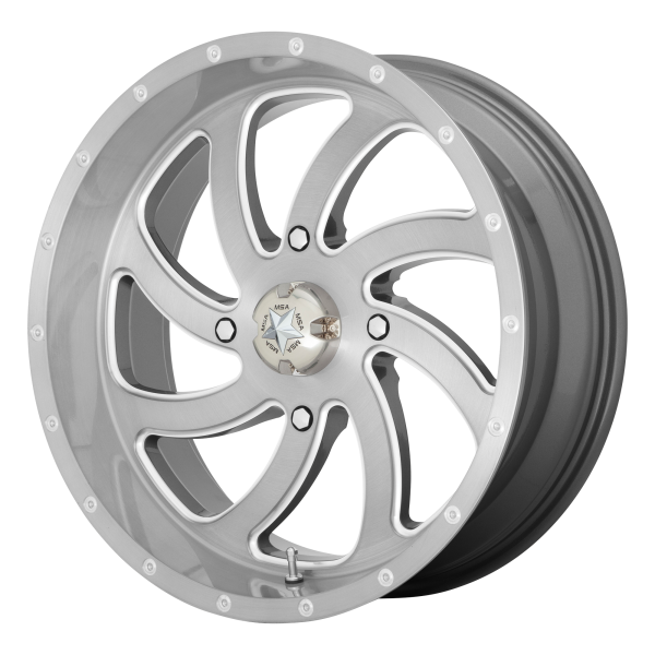 MSA Offroad Wheels - MSA Offroad Wheels M36 SWITCH 24X7 4X156 Brushed Titanium|M36-024756TI