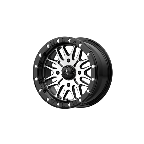 MSA Offroad Wheels - MSA Offroad Wheels M37 BRUTE BEADLOCK 18X7 4X137 Gloss Black Machined|M37-018737