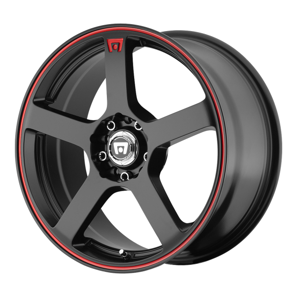 Motegi - Motegi MR116 FS5 17X7 5X100/4.5 Matte Black Red Racing Stripe|MR11677031740