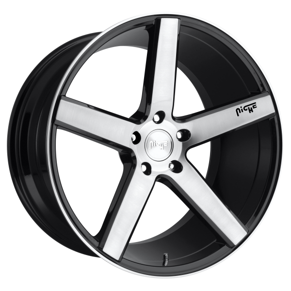 Niche 1PC - Niche 1PC M124 MILAN 20X8.5 5X112 Gloss Black Brushed|M124208543+34