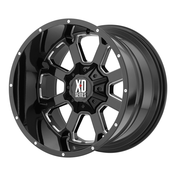 XD - XD XD825 BUCK 25 20X9 8X170 Gloss Black Milled|XD82529087300A