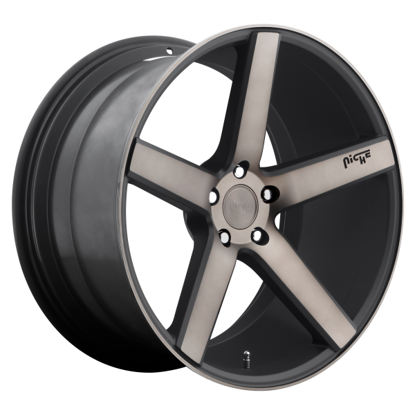 Niche 1PC - Niche 1PC M134 MILAN 19X8.5 5X112 Matte Black Machined With Double Dark Tint|M134198543+42