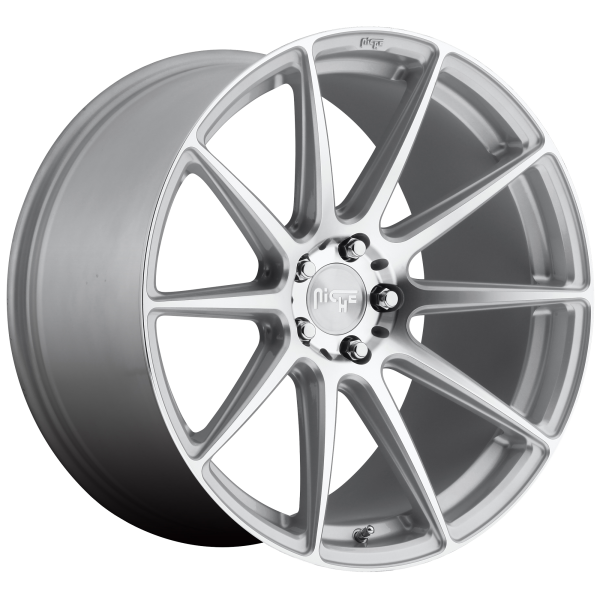 Niche 1PC - Niche 1PC M146 ESSEN 19X10 5X4.5 Gloss Silver Machined|M146190065+40