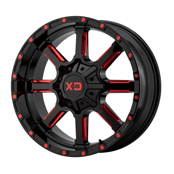 XD - XD XD838 MAMMOTH 20X10 BLANK Gloss Black Milled With Red Tint Clear Coat|XD83821000918N