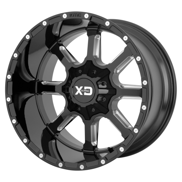 XD - XD XD838 MAMMOTH 20X9 6X4.5/5.5 Gloss Black Milled|XD83829070318