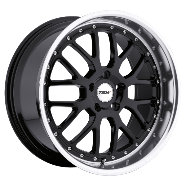 TSW - TSW VALENCIA 17X8 5X112 Gloss Black W/ Mirror Cut Lip|1780VAL325112B72