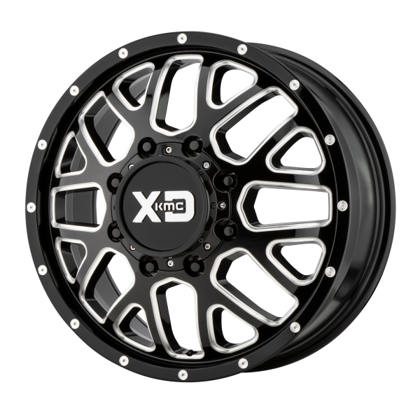 XD - XD XD843 GRENADE DUALLY 20X8.25 8X6.5 Gloss Black Milled - Front|XD843208813127