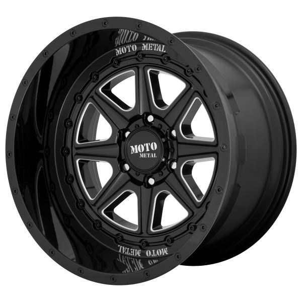 Moto Metal - Moto Metal MO801 PHANTOM 20X12 5X5.5 Gloss Black Milled|MO80121285344N