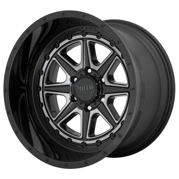 Moto Metal - Moto Metal MO801 PHANTOM 24X12 8X6.5 Gloss Black With Gray Tint|MO80124280444N