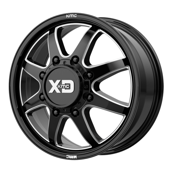 XD - XD XD845 PIKE DUALLY 20X8.25 8X6.5 Gloss Black Milled - Front|XD845208903105