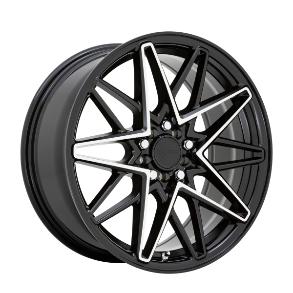 Ruff - Ruff CLUTCH 18X8 5X100/4.5 Gloss Black W/ Machined Face|1880RDC385D04B72