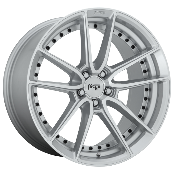 Niche 1PC - Niche 1PC M221 DFS 22X10.5 5X120 Gloss Silver Machined|M221220511+40