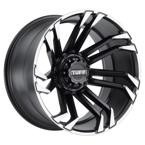 Tuff - Tuff T21 24X11 6X135 Matte Black W/ Machined Flange|2411T21-56135M87
