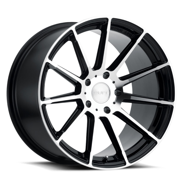 Ruff - Ruff RS2 18X10 5X120 Gloss Black W/ Machined Face|1810R2S405120F76