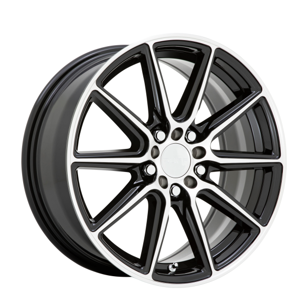 Ruff - Ruff THROTTLE 17X7.5 5X4.25/4.5 Gloss Black W/ Machined Face|1775RDT385D84F72