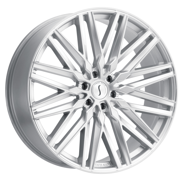 Status - Status ADAMAS 24X9.5 6X5.5 Silver W/ Mirror Cut Face|2495ADM256140S12